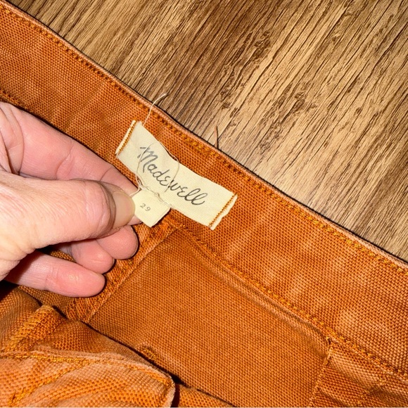 Madewell Womens 29  Emmett Wide-Leg Crop Pants Burnt orange high waisted - Picture 6 of 10